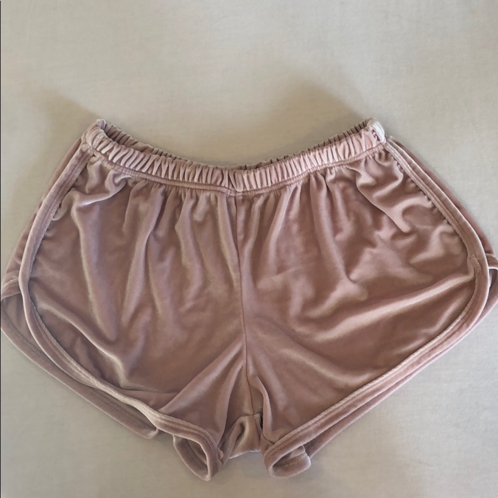 Pink Velvet Shorts ~ Brandy Melville